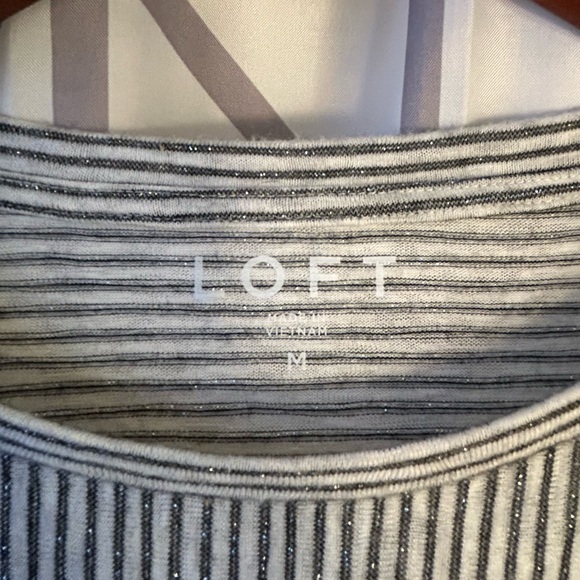 LOFT Monochrome Striped Long Sleeve Top - Picture 3 of 5